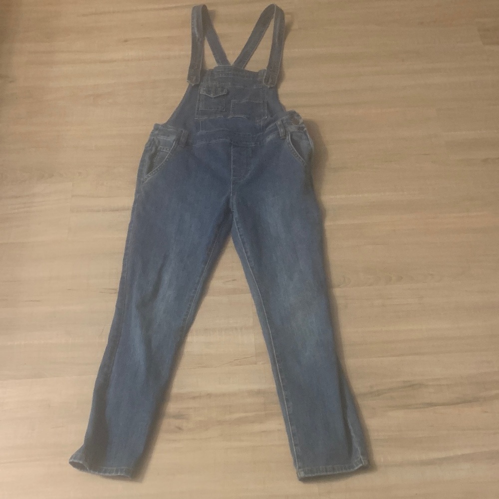 Free People Slim Fit Super Cute Denim Overalls